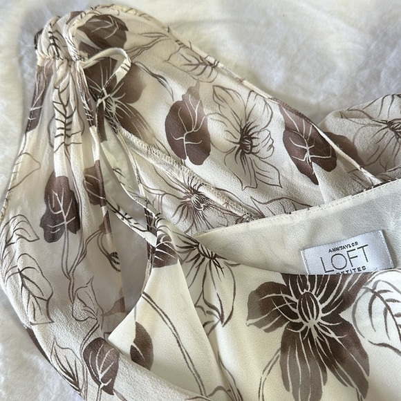 Ann Taylor Loft 100% Silk Sleeveless MIDI Dress, 10P - Picture 9 of 10